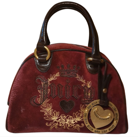 Vintage Juicy Couture Bowler Velour Purse - Picture 1 of 11